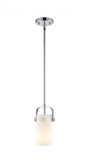 Pilaster II Cylinder - 1 Light - 7 inch Long Glass - Polished Chrome - Pendant (3442|423-1S-PC-G423-7WH)