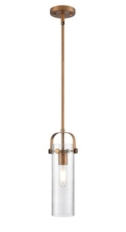 Pilaster II Cylinder - 1 Light - 12 inch Long Glass - Brushed Brass - Pendant (3442|423-1S-BB-G423-12SDY)