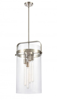 Pilaster - 4 Light - 12 inch - Satin Nickel - Pendant (3442|413-4SL-SN-G413-4S-12CL)