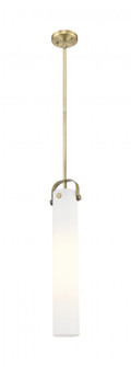 Pilaster - 1 Light - 4 inch Glass - Brushed Brass - Pendant (3442|413-1SS-BB-G413-1S-4WH)