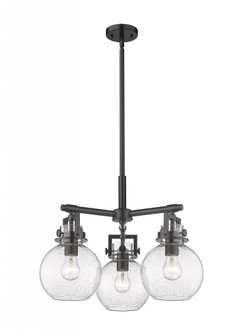 Newton Sphere - 3 Light - 21 inch - Matte Black - Pendant (3442|411-3CR-BK-G410-7SDY)
