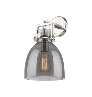 Newton Bell - 1 Light - 8 inch - Polished Nickel - Sconce (3442|411-1W-PN-G412-8SM)
