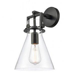 Newton Cone - 1 Light - 8 inch - Matte Black - Sconce (3442|411-1W-BK-G411-8CL)