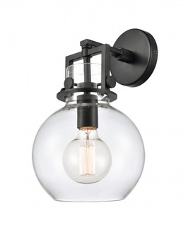 Newton Sphere - 1 Light - 8 inch - Matte Black - Sconce (3442|411-1W-BK-G410-8CL)