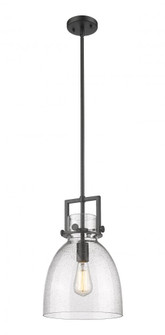 Newton Bell - 1 Light - 10 inch - Matte Black - Mini Pendant (3442|411-1SM-BK-G412-10SDY)