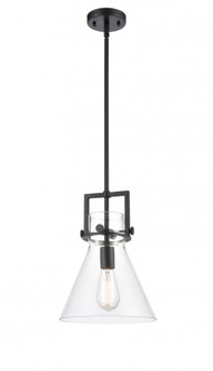 Newton Cone - 1 Light - 10 inch - Matte Black - Mini Pendant (3442|411-1SM-BK-G411-10CL)