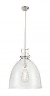 Newton Bell - 1 Light - 18 inch - Satin Nickel - Pendant (3442|411-1SL-SN-G412-18CL)