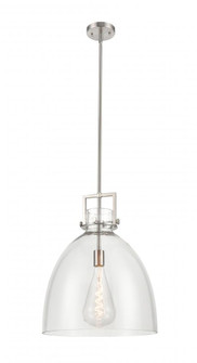 Newton Bell - 1 Light - 16 inch - Satin Nickel - Pendant (3442|411-1SL-SN-G412-16CL)