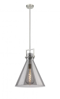Newton Cone - 1 Light - 16 inch - Brushed Satin Nickel - Stem hung - Pendant (3442|411-1SL-SN-G411-16SM)