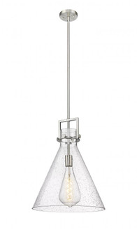 Newton Cone - 1 Light - 16 inch - Brushed Satin Nickel - Stem hung - Pendant (3442|411-1SL-SN-G411-16SDY)