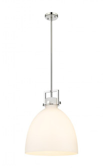 Newton Bell - 1 Light - 16 inch - Polished Nickel - Pendant (3442|411-1SL-PN-G412-16WH)