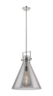 Newton Cone - 1 Light - 16 inch - Polished Nickel - Stem hung - Pendant (3442|411-1SL-PN-G411-16SM)