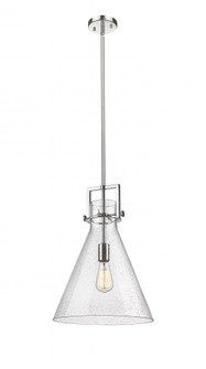 Newton Cone - 1 Light - 14 inch - Polished Nickel - Cord hung - Pendant (3442|411-1SL-PN-G411-14SDY)