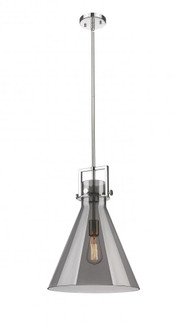 Newton Cone - 1 Light - 14 inch - Polished Nickel - Stem hung - Pendant (3442|411-1SL-PN-G411-14SM)