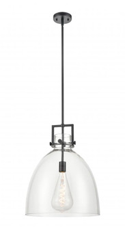Newton Bell - 1 Light - 16 inch - Matte Black - Pendant (3442|411-1SL-BK-G412-16CL)