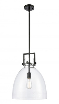 Newton Bell - 1 Light - 14 inch - Matte Black - Pendant (3442|411-1SL-BK-G412-14CL)