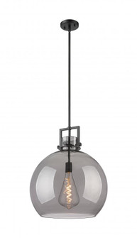 Newton Sphere - 1 Light - 18 inch - Matte Black - Pendant (3442|411-1SL-BK-G410-18SM)