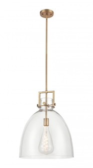 Newton Bell - 1 Light - 16 inch - Brushed Brass - Pendant (3442|411-1SL-BB-G412-16CL)