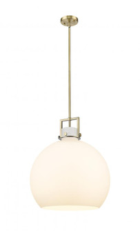 Newton Sphere - 1 Light - 18 inch - Brushed Brass - Pendant (3442|411-1SL-BB-G410-18WH)