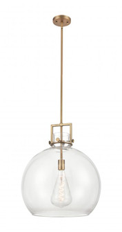 Newton Sphere - 1 Light - 18 inch - Brushed Brass - Pendant (3442|411-1SL-BB-G410-18CL)