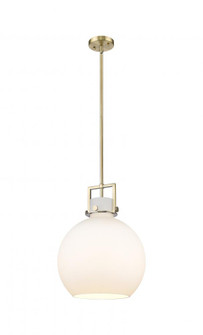 Newton Sphere - 1 Light - 14 inch - Brushed Brass - Pendant (3442|411-1SL-BB-G410-14WH)