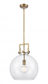 Newton Sphere - 1 Light - 14 inch - Brushed Brass - Pendant (3442|411-1SL-BB-G410-14CL)