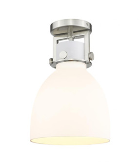 Newton Bell - 1 Light - 8 inch - Satin Nickel - Semi-Flush Mount (3442|411-1F-SN-G412-8WH)