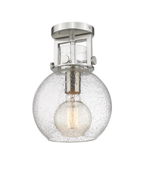 Newton Sphere - 1 Light - 8 inch - Satin Nickel - Semi-Flush Mount (3442|411-1F-SN-G410-8SDY)