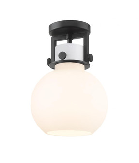 Newton Sphere - 1 Light - 8 inch - Matte Black - Semi-Flush Mount (3442|411-1F-BK-G410-8WH)