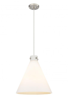Newton Cone - 3 Light - 18 inch - Satin Nickel - Cord hung - Pendant (3442|410-3PL-SN-G411-18WH)