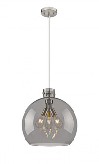 Newton Sphere - 3 Light - 18 inch - Satin Nickel - Cord hung - Pendant (3442|410-3PL-SN-G410-18SM)