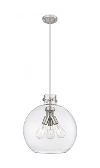 Newton Sphere - 3 Light - 16 inch - Satin Nickel - Cord hung - Pendant (3442|410-3PL-SN-G410-16CL)