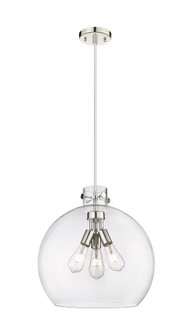 Newton Sphere - 3 Light - 18 inch - Polished Nickel - Cord hung - Pendant (3442|410-3PL-PN-G410-18CL)