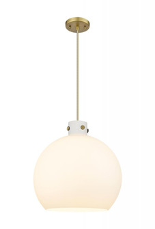 Newton Sphere - 3 Light - 18 inch - Brushed Brass - Cord hung - Pendant (3442|410-3PL-BB-G410-18WH)
