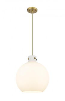 Newton Sphere - 3 Light - 16 inch - Brushed Brass - Cord hung - Pendant (3442|410-3PL-BB-G410-16WH)