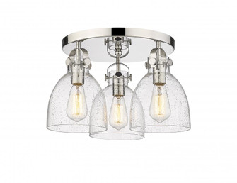 Newton Bell - 3 Light - 18 inch - Polished Nickel - Semi-Flush Mount (3442|410-3F-PN-G412-7SDY)