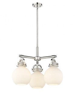 Newton Sphere - 3 Light - 21 inch - Polished Nickel - Pendant (3442|410-3CR-PN-G410-7WH)