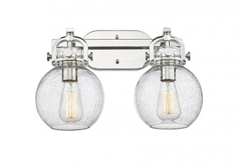 Newton Sphere - 2 Light - 17 inch - Polished Nickel - Bath Vanity Light (3442|410-2W-PN-G410-7SDY)