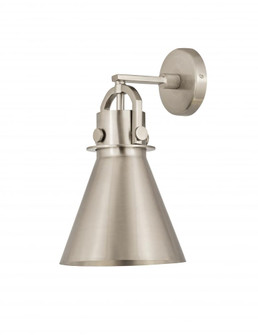 Newton Cone - 1 Light - 8 inch - Satin Nickel - Sconce (3442|410-1W-SN-M411-8SN)