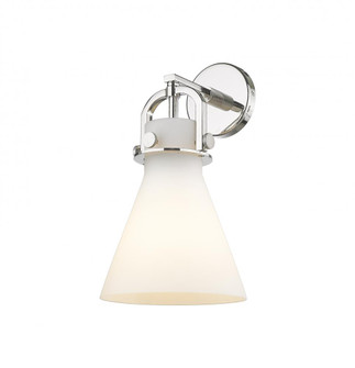 Newton Cone - 1 Light - 8 inch - Polished Nickel - Sconce (3442|410-1W-PN-G411-8WH)