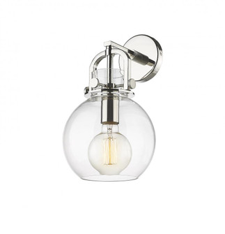 Newton Sphere - 1 Light - 8 inch - Polished Nickel - Sconce (3442|410-1W-PN-G410-8CL)