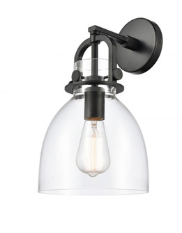 Newton Bell - 1 Light - 8 inch - Matte Black - Sconce (3442|410-1W-BK-G412-8CL)
