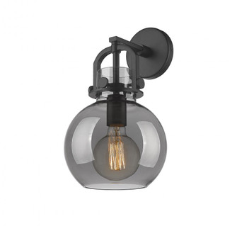 Newton Sphere - 1 Light - 8 inch - Matte Black - Sconce (3442|410-1W-BK-G410-8SM)