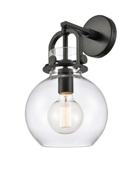 Newton Sphere - 1 Light - 8 inch - Matte Black - Sconce (3442|410-1W-BK-G410-8CL)