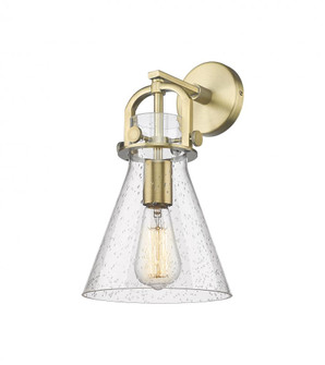 Newton Cone - 1 Light - 8 inch - Brushed Brass - Sconce (3442|410-1W-BB-G411-8SDY)