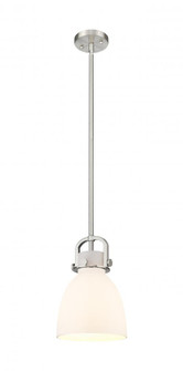 Newton Bell - 1 Light - 8 inch - Satin Nickel - Multi Pendant (3442|410-1SS-SN-G412-8WH)