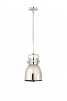 Newton Bell - 1 Light - 8 inch - Polished Nickel - Mini Pendant (3442|410-1SS-PN-M412-8PN)