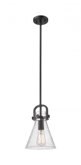 Newton Cone - 1 Light - 8 inch - Matte Black - Mini Pendant (3442|410-1SS-BK-G411-8SDY)