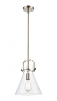 Newton Cone - 1 Light - 10 inch - Satin Nickel - Mini Pendant (3442|410-1SM-SN-G411-10CL)