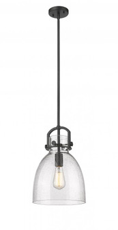 Newton Bell - 1 Light - 10 inch - Matte Black - Mini Pendant (3442|410-1SM-BK-G412-10SDY)